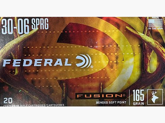 Federal Fusion .30-06Spring. 165grs - 20 rounds