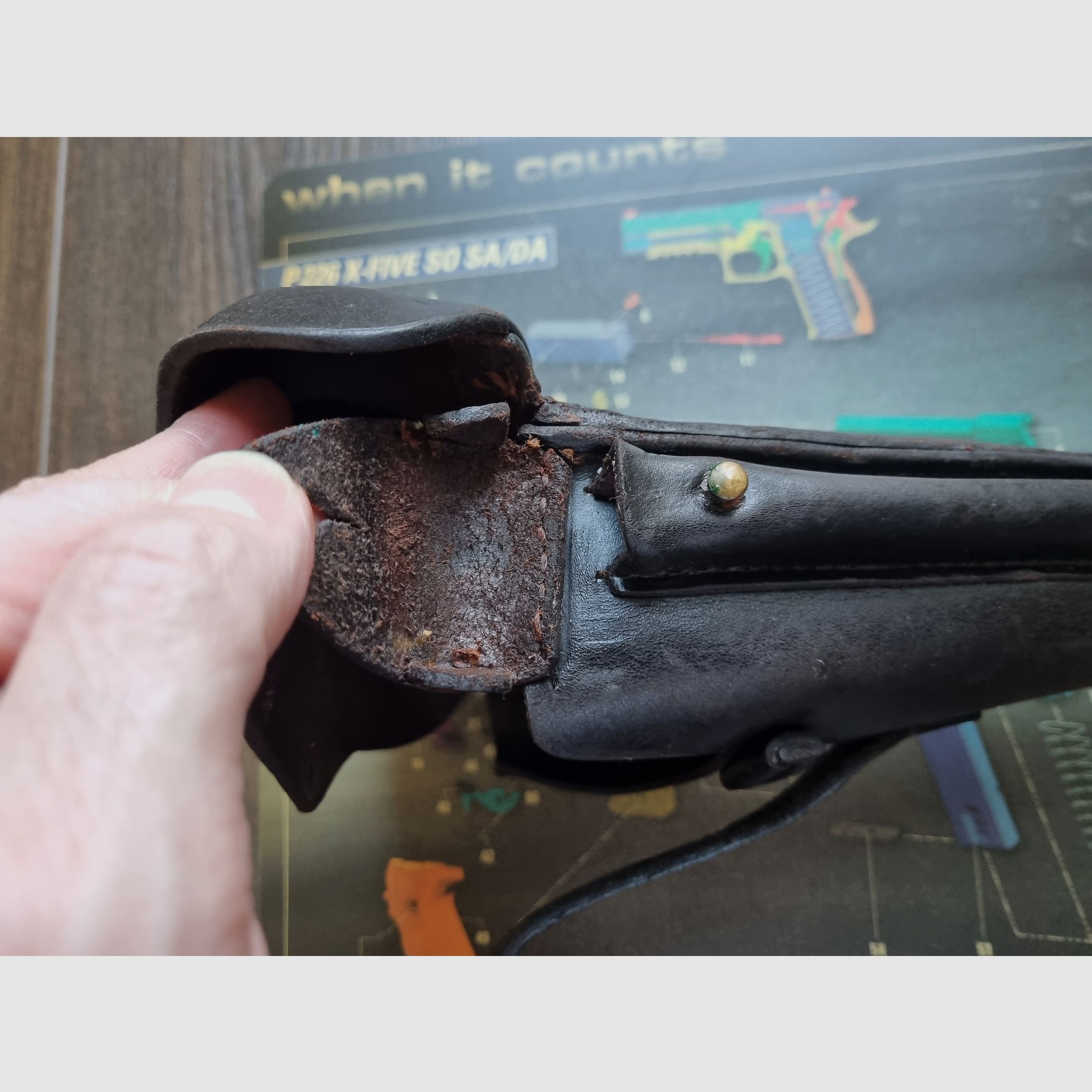 1915 DWM P08 Artillery Leather Holster by Steinmetz Breslau (B.A.X.)