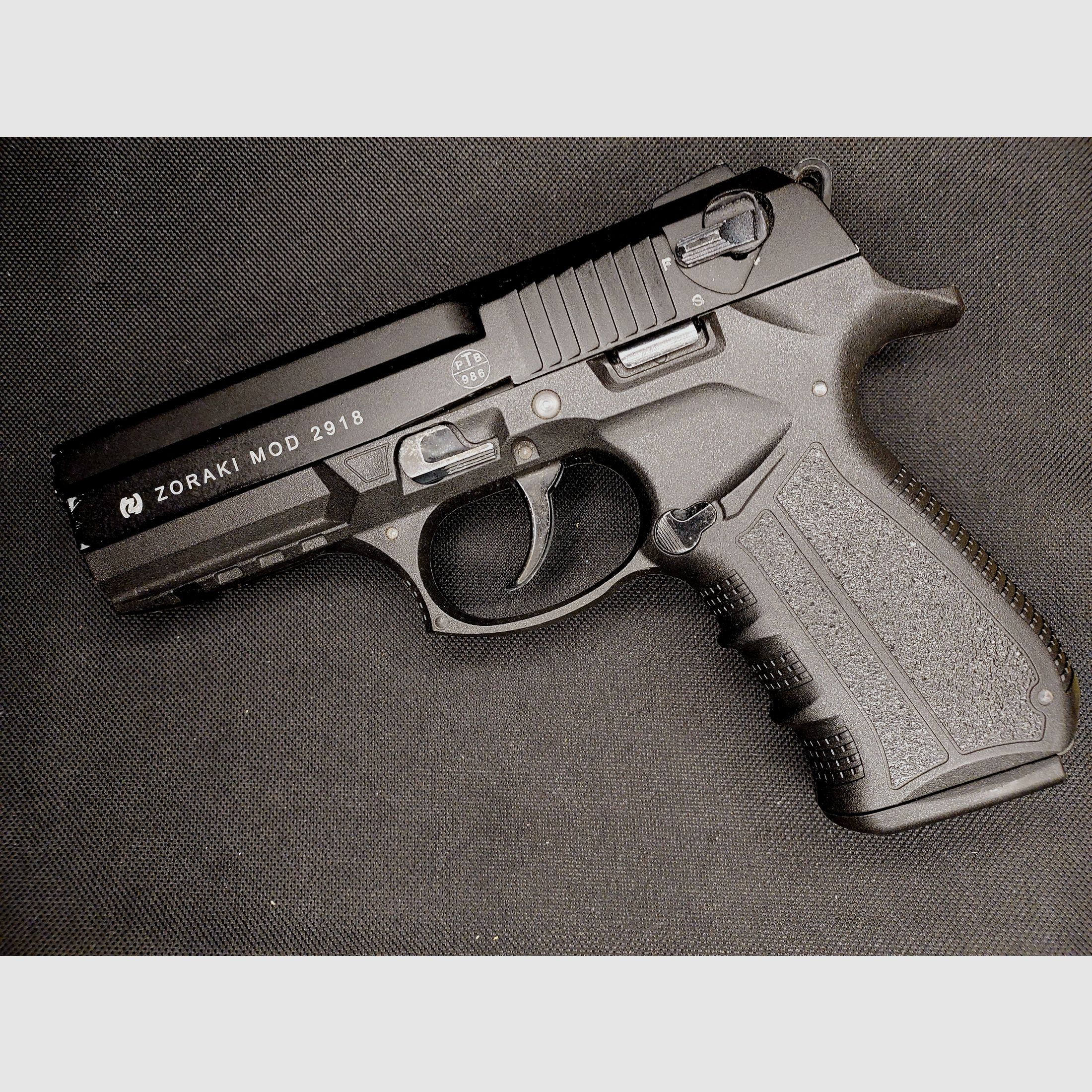 Zoraki 2918 blank firing pistol cal. 9mm P.A.K. black - old (PTB 986)