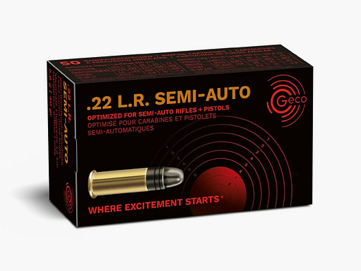Geco Semi-Auto Rifle .22 LR 2,6g / 40GR LRN 50 Patronen