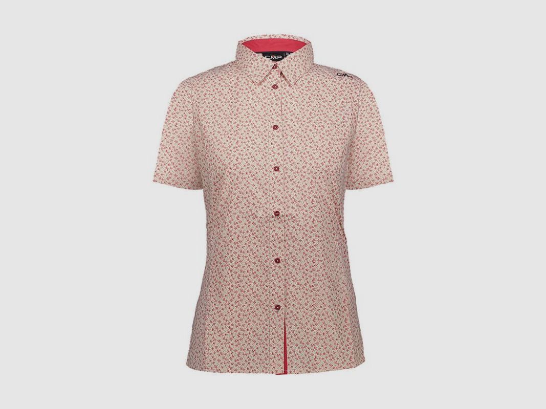 CMP Damen Kurzarm-Bluse mit Allover-Druck