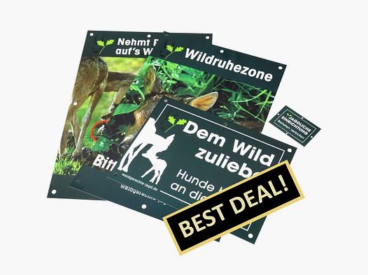 Waidgerechte Jagd Schilder-Set Revier- und Jagdschilder - 20-teilig