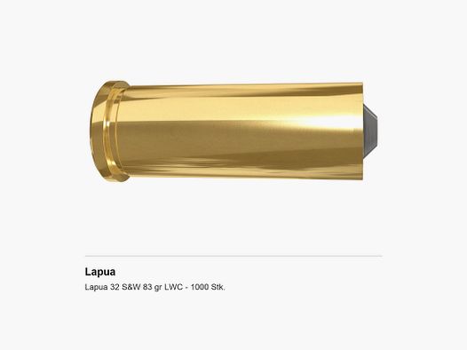 Lapua 32 S&W 83 gr LWC – 1000 Stk.