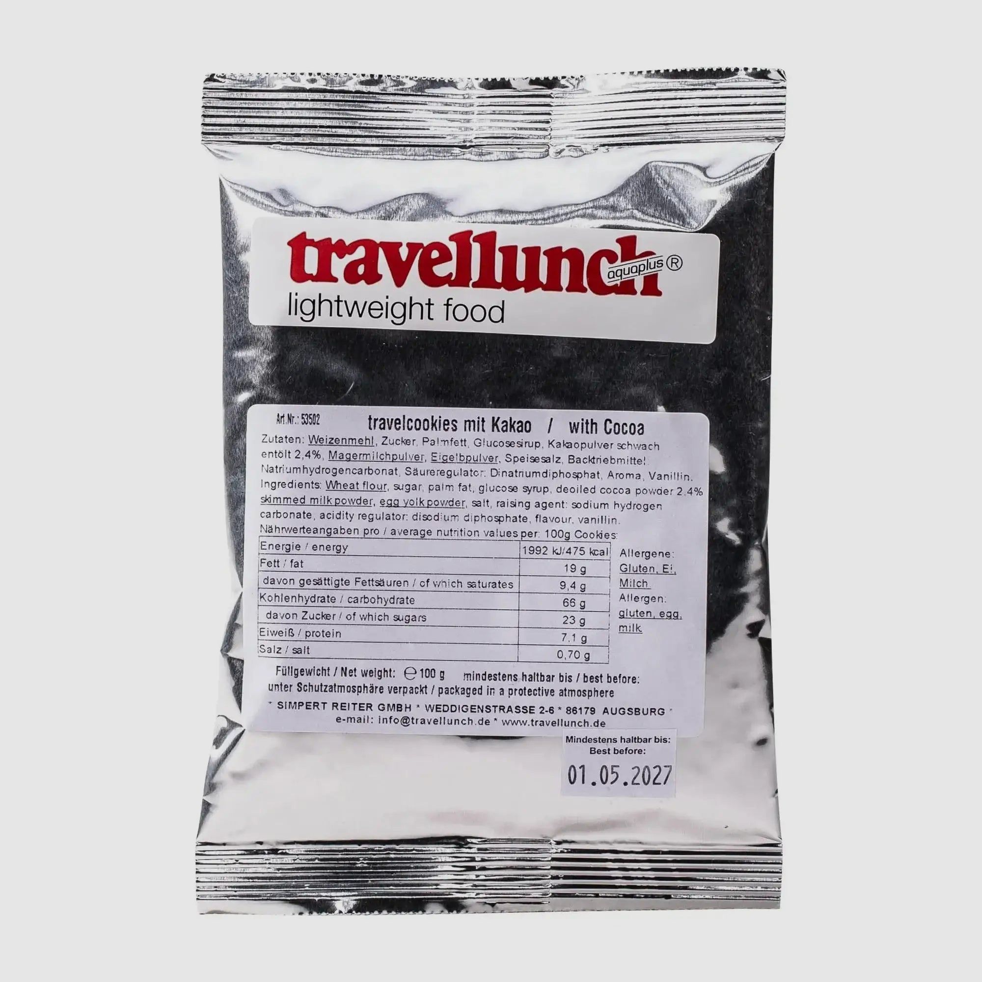 Travellunch Travelcookies al gusto di cacao