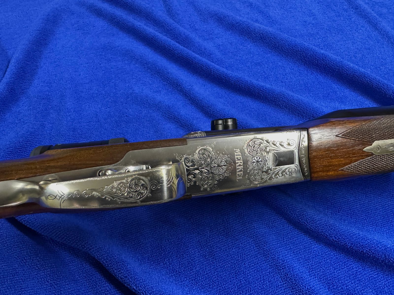 Merkel double rifle drilling DR 961L with ZEISS Victory HT 3-12x56 scope