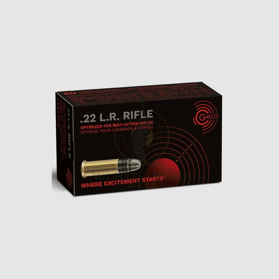 Geco Rifle .22LR 2,6g/40gr, 50 Stk./Pkg.