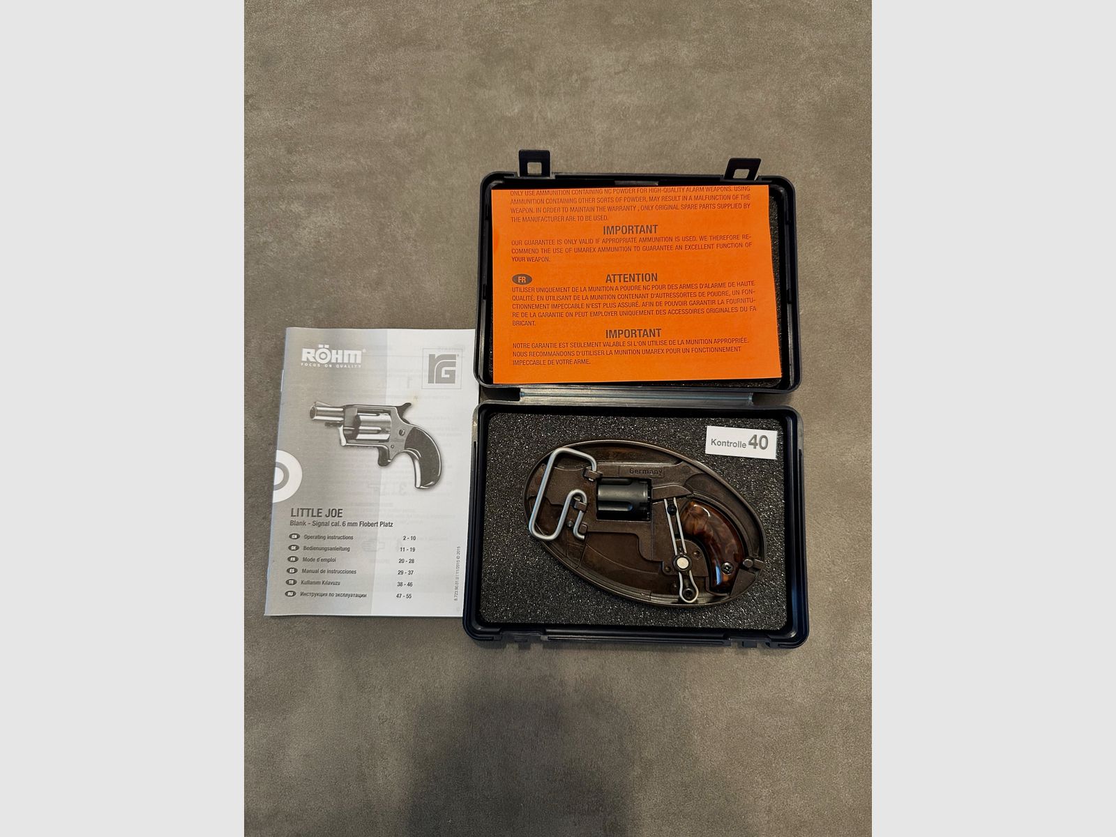 Röhm Little Joe browned met riemgesp Kaliber 6 mm Schreckschuss, afbeelding 6 van 8