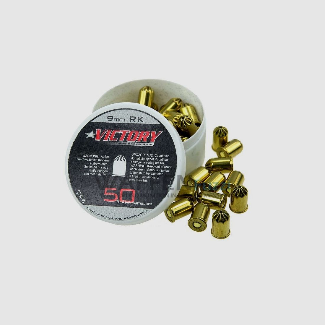 Victory Pobjeda caliber 9mm R blank brass case