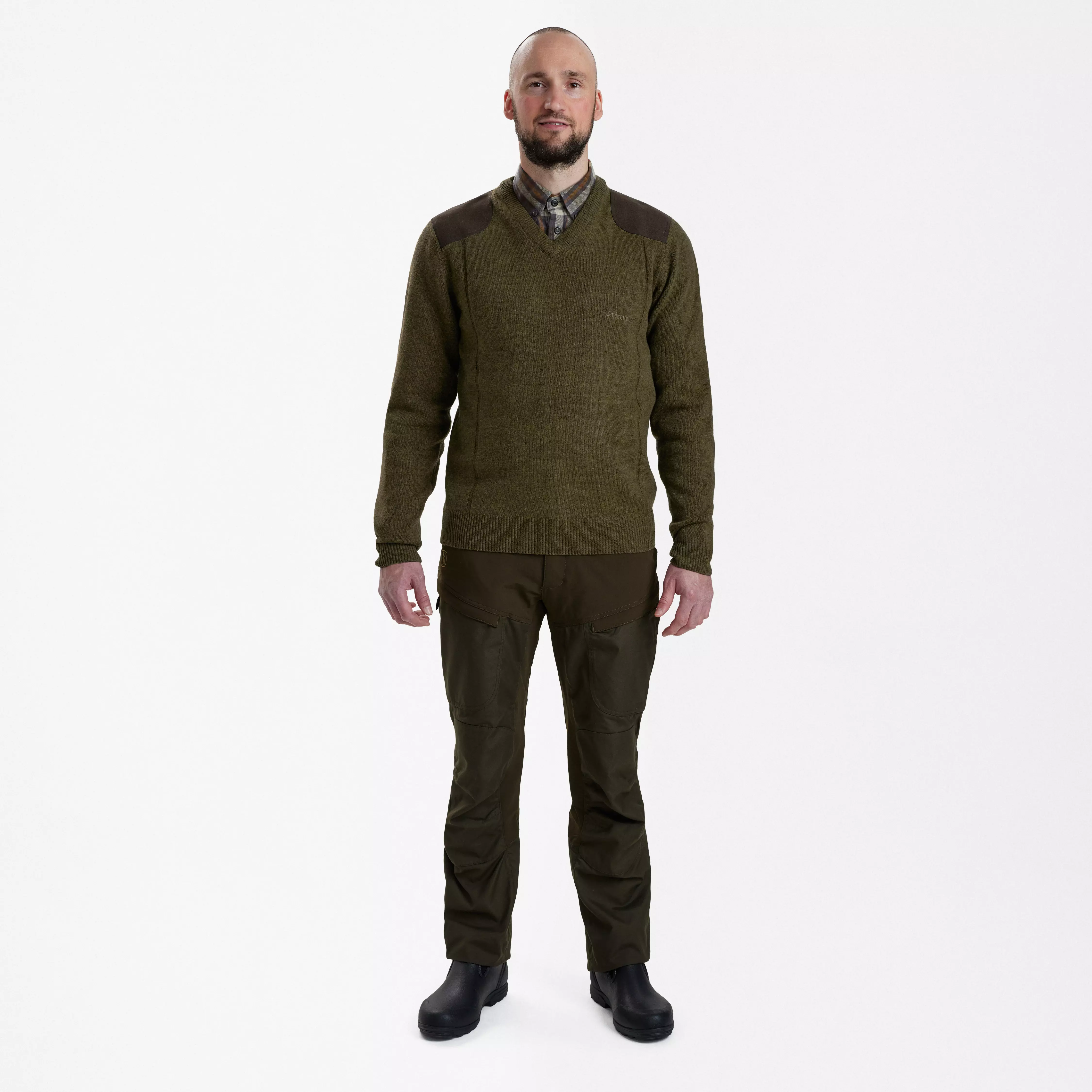 Sheffield pullover con scollo a V - Cypress, immagine 3 di 5
