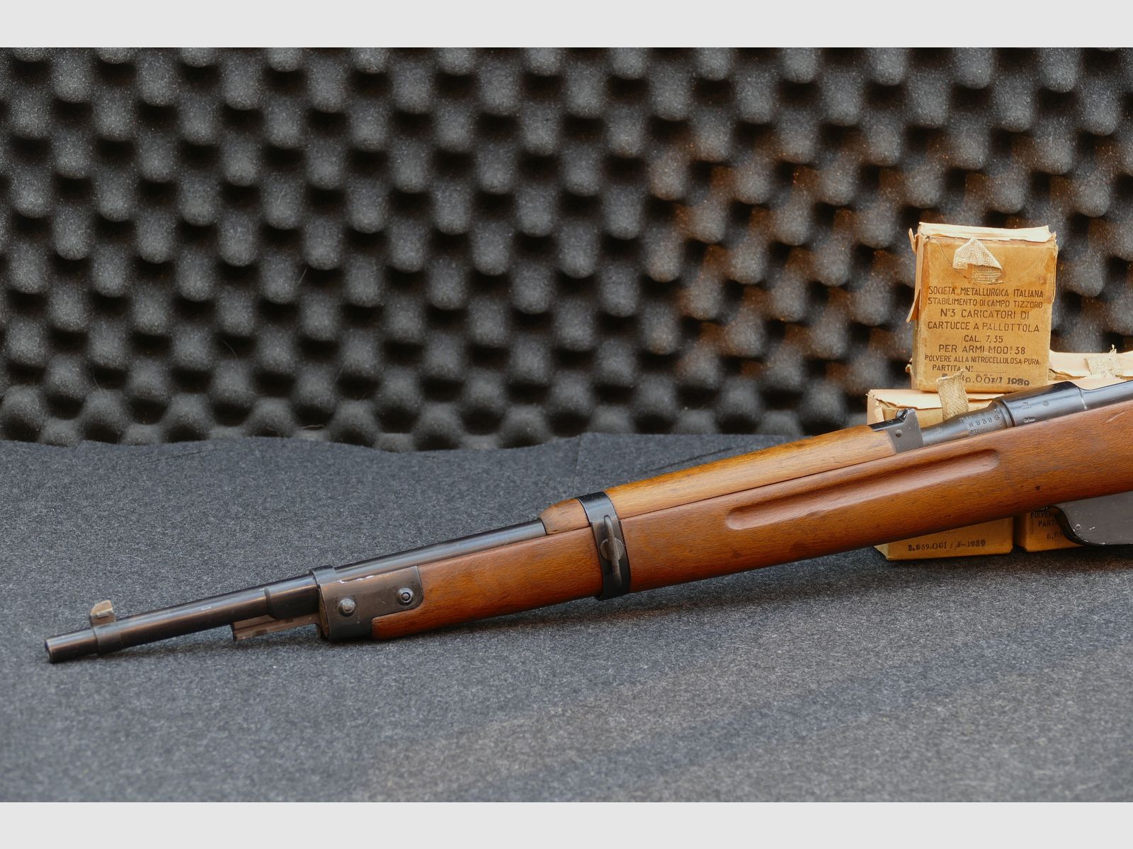 Carcano Mod. 1938 „Fucile Corto“, 7,35Carcano — 1939 — Calcio e sistema con lo stesso numero (fucile corto), ordinanza, collezionista