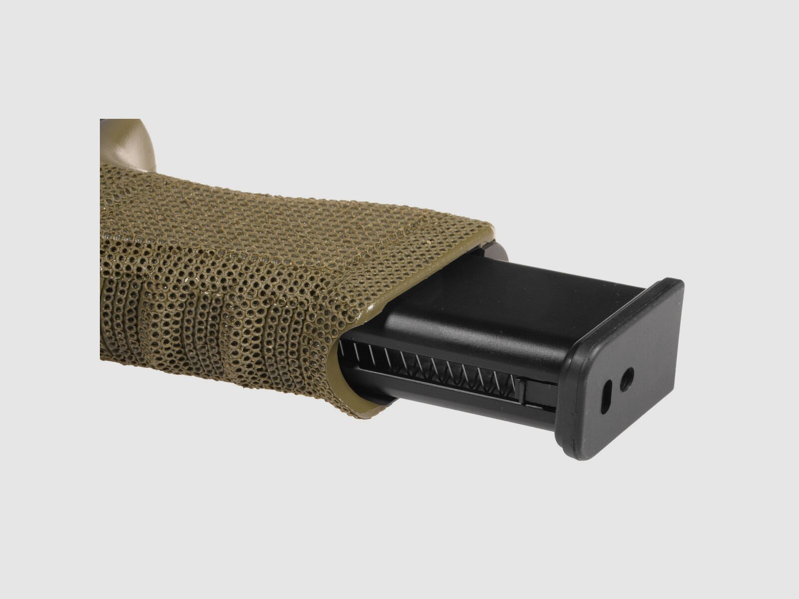 P01 GBB Airsoft Pistool met Grip Stippling in Olijf | Delta Armory