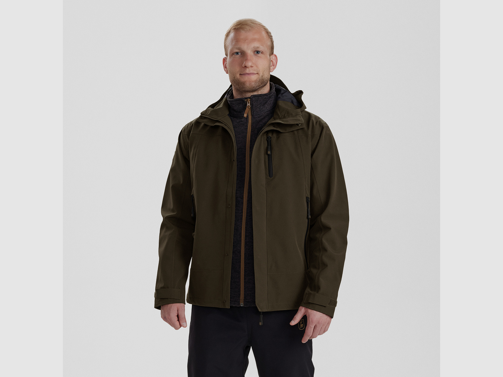 Sarek Shell Jacke mit Kapuze - Fallen Leaf – Größe: 4XL