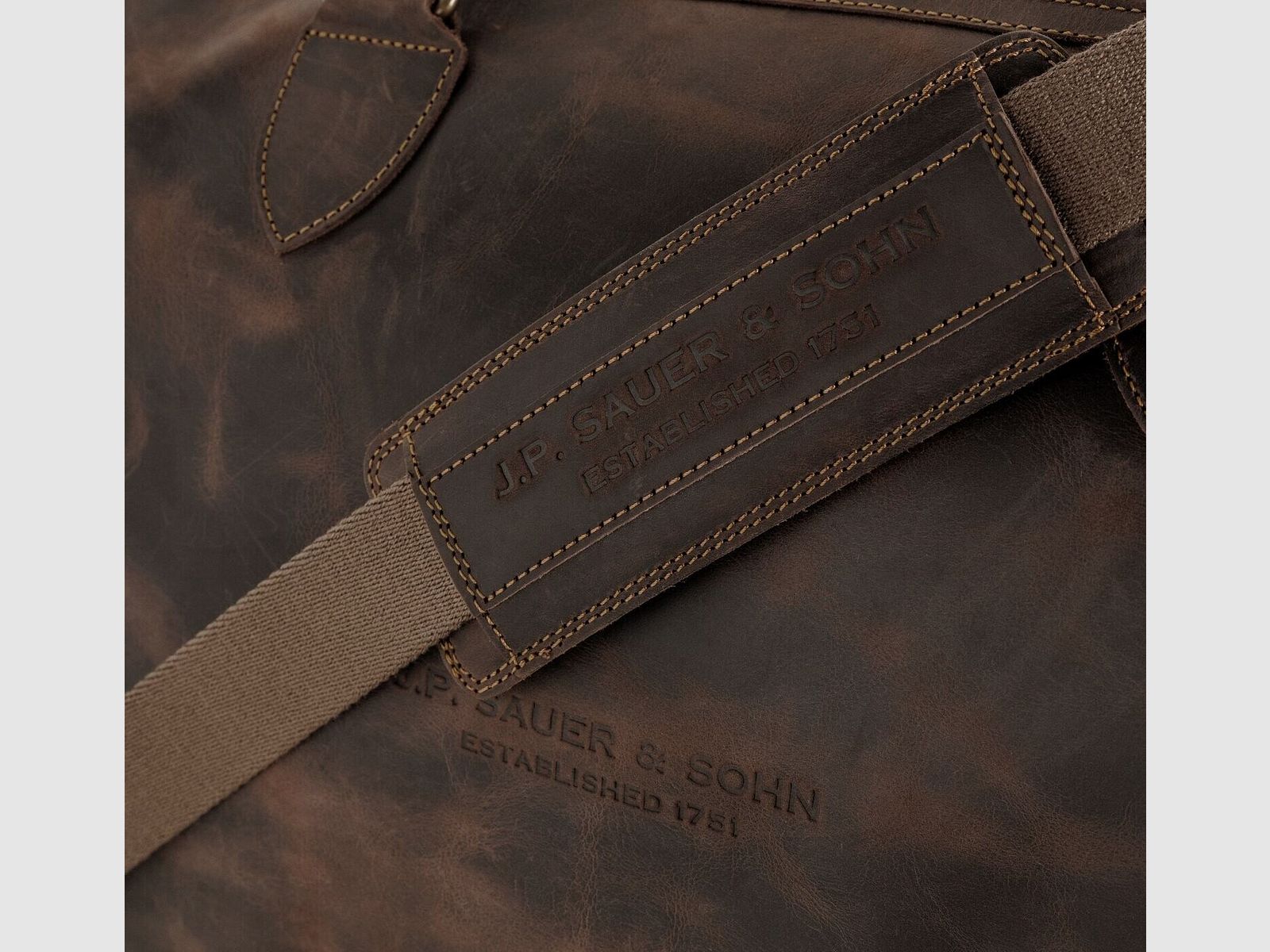 Sauer Weekender lædertaske – Elegant og robust rejsetaske til weekendture og jagt, billede 4 af 6