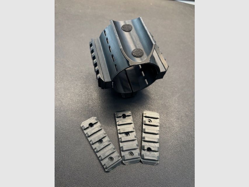 HP Max Mk1 / Mk2 | Bottle Clamp mit 3x Picatinny-Schienen - 6,5cm