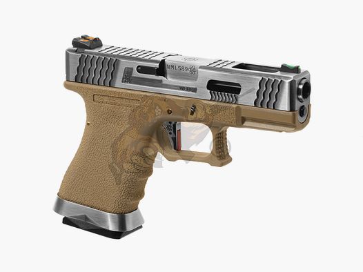 WE Custom 19 Metall Version Dual Tone Desert GBB -F-