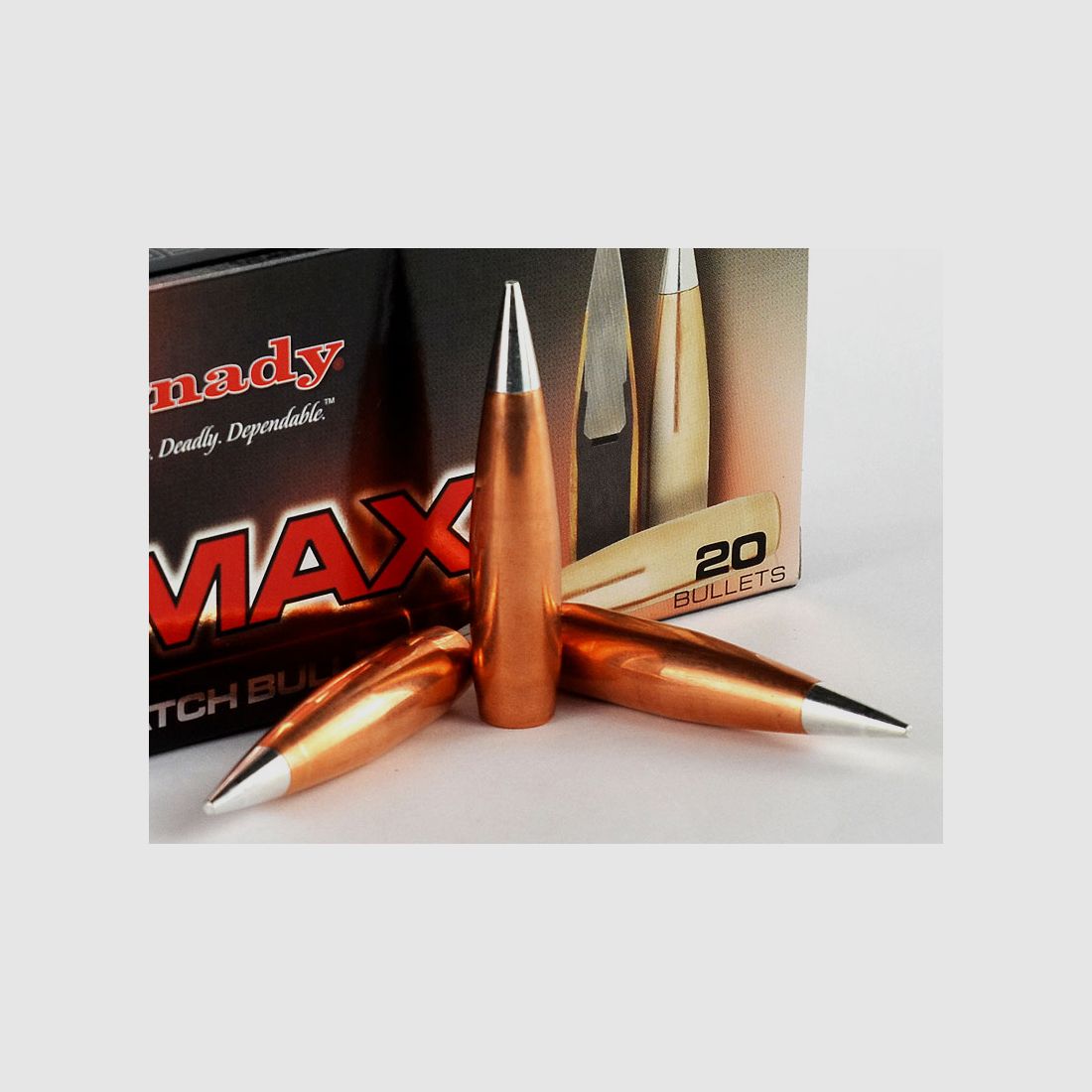 Hornady A-MAX Match Geschosse 1 Packung .50 / .510 750 grs (20 Schuss á 4,9455 €*)