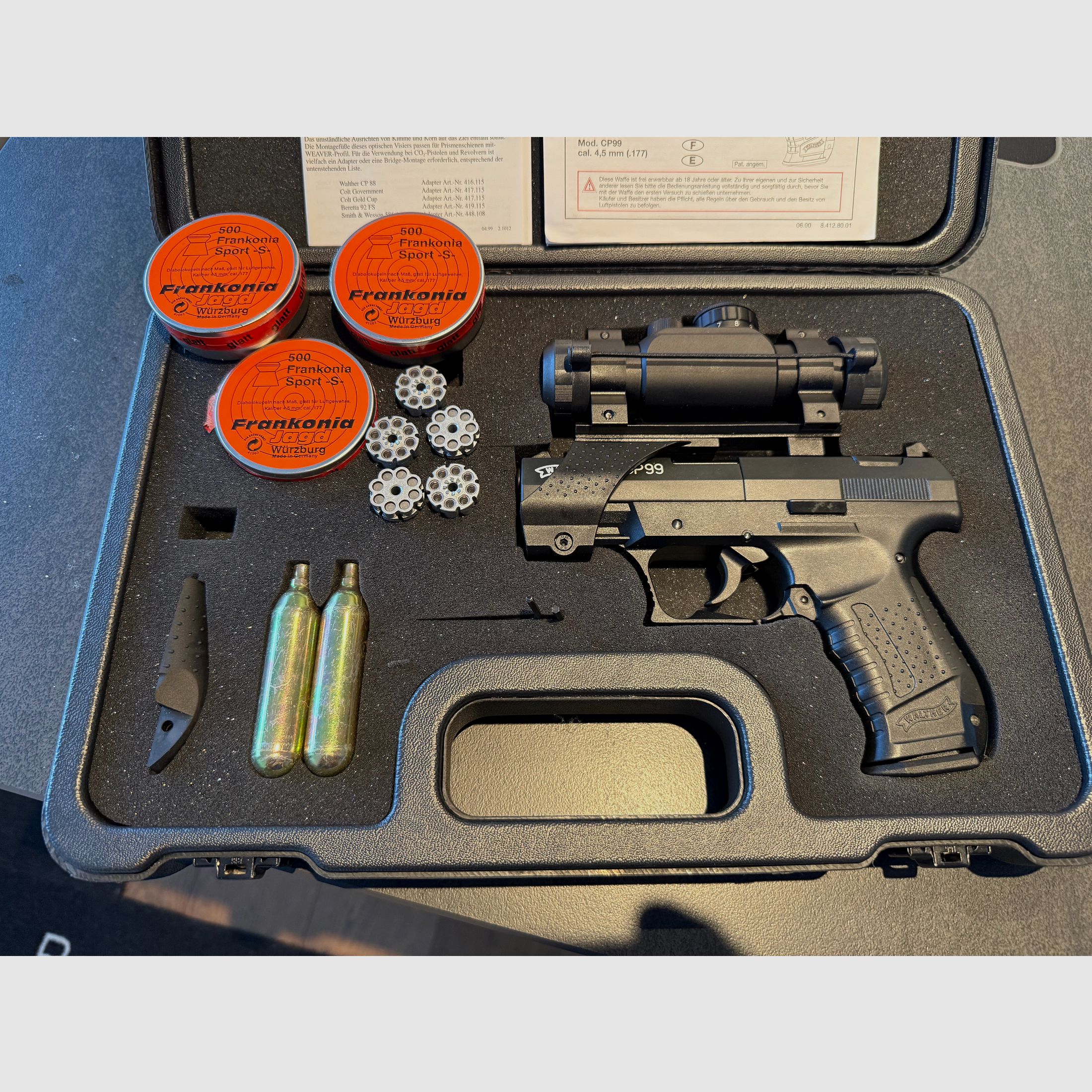 Walther CP99 luchtpistool 4,5mm met Top Point