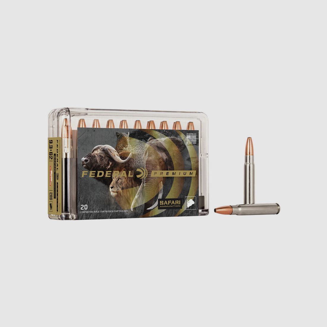Federal Premium Safari Swift A-Frame 9,3x62 286GR JSP 20 Patronen