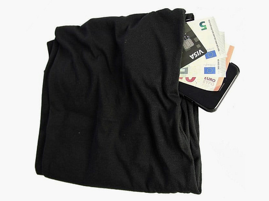 Écharpe avec poche zippée cachée