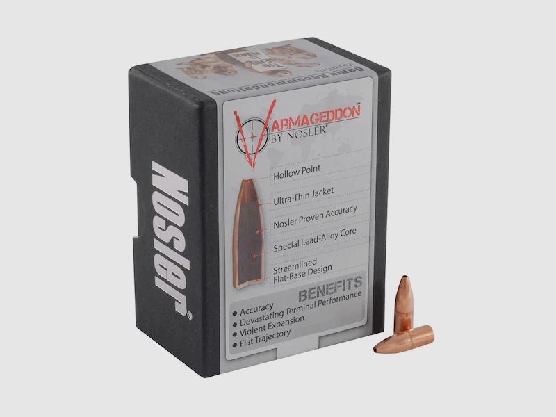 Nosler Bullet Varmageddon .22/.224 62GR FBHP 100 pieces