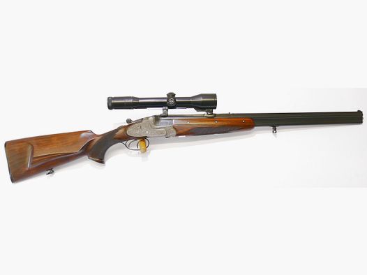 Merkel Usato Modello 323 Chiusura Laterale 9,3x74R Fucile Doppietta