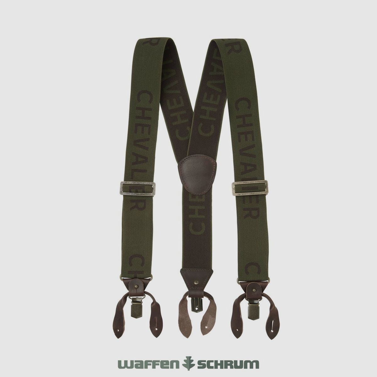 Chevalier Suspenders Chevalier Logo Dark Green