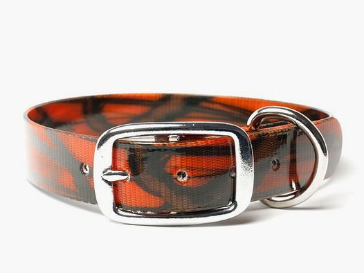 Mystique® Biothane collier deluxe 25 mm camo orange gold 45–53 cm