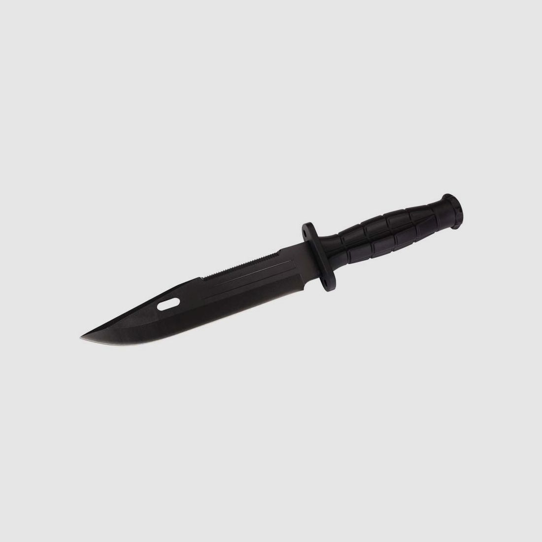 HERBERTZ belt knife, black, drop point, serrated edge, plastic handle, plastic sheath