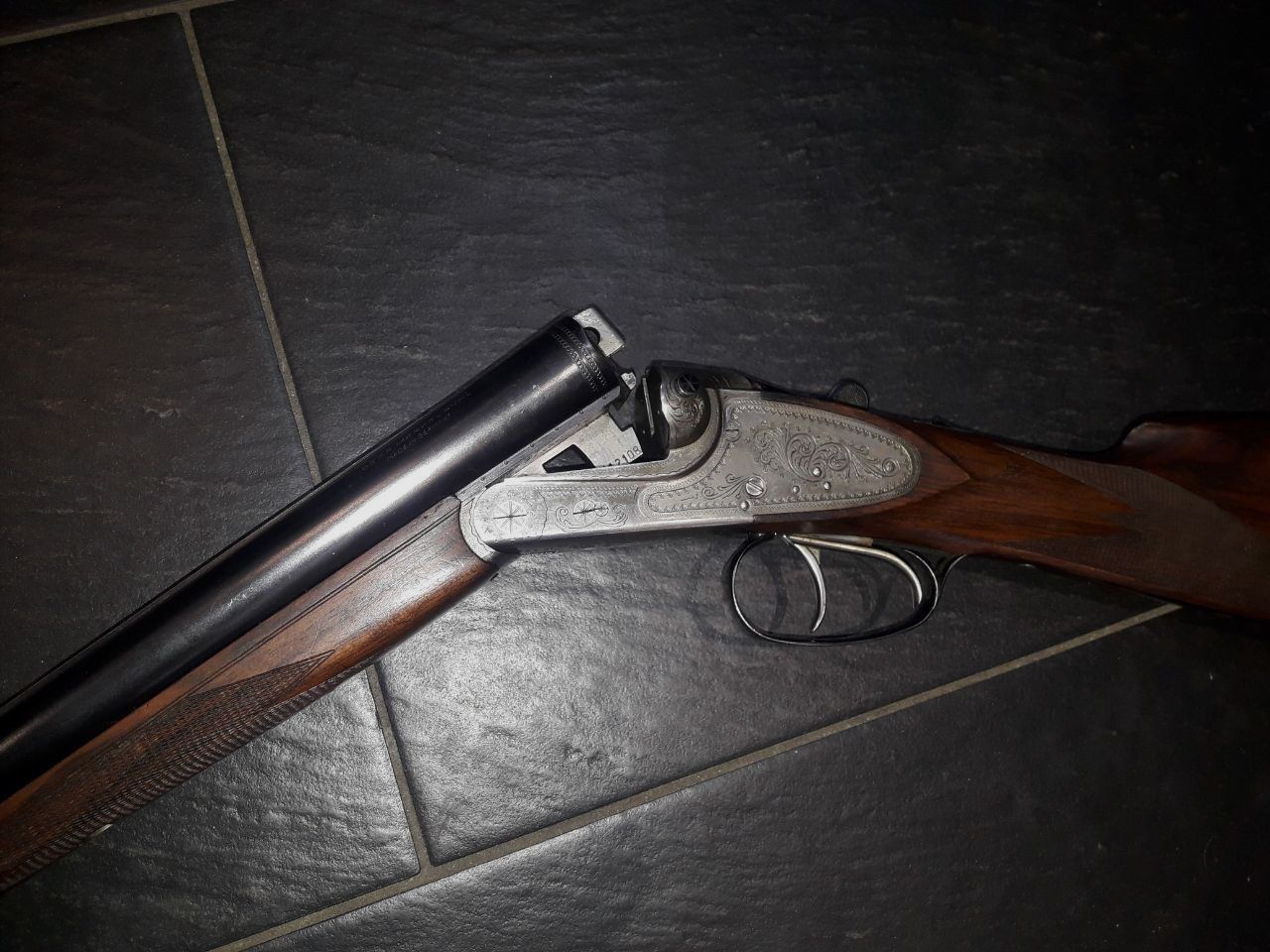 Merkel double-barrel shotgun english stock