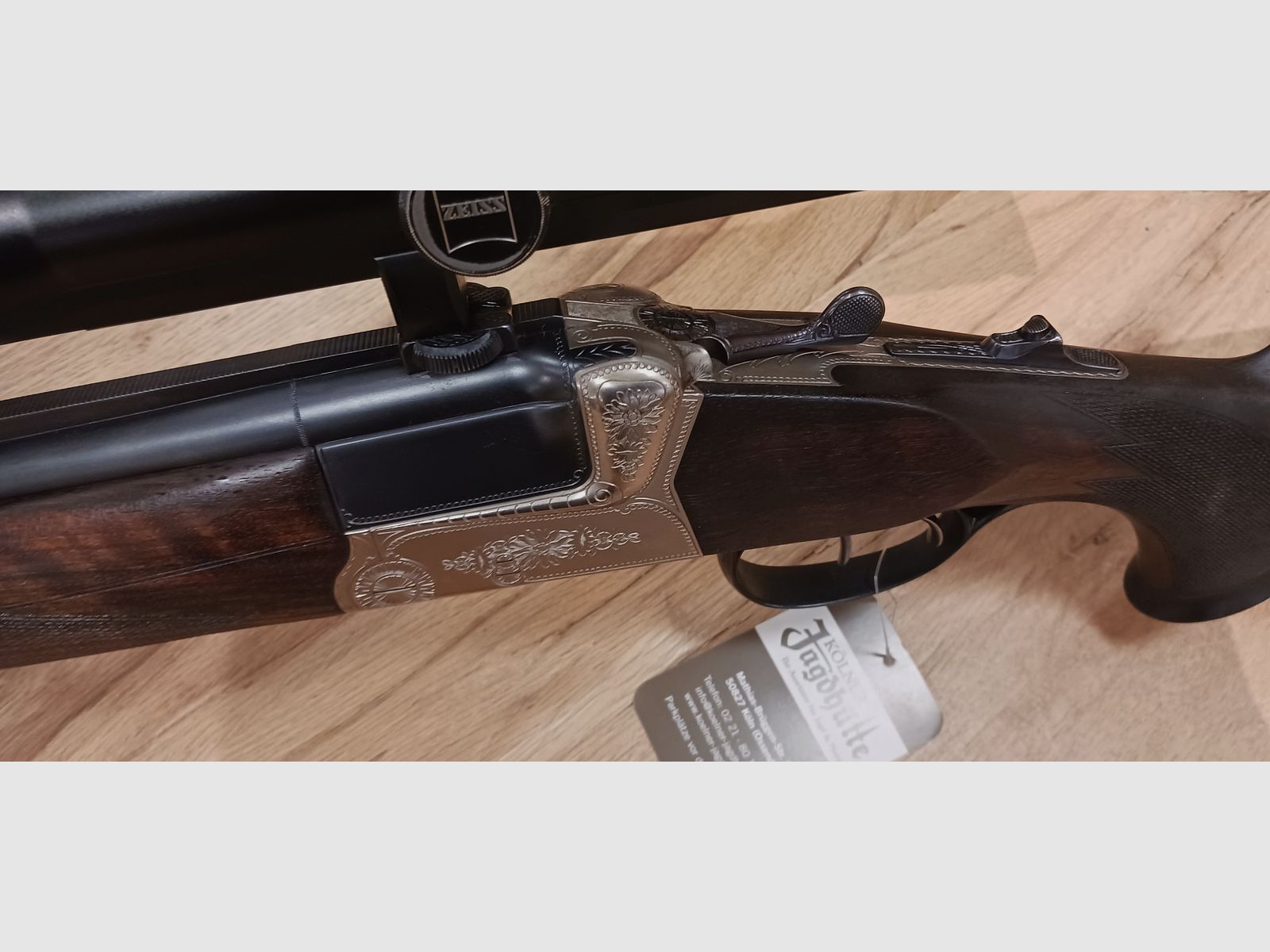 Escopeta de doble cañón Krieghoff Mod. TEKK Cal. 9,3x64; 12/70 (casi Bergstutzen incluido ESL 5,6x50RM)