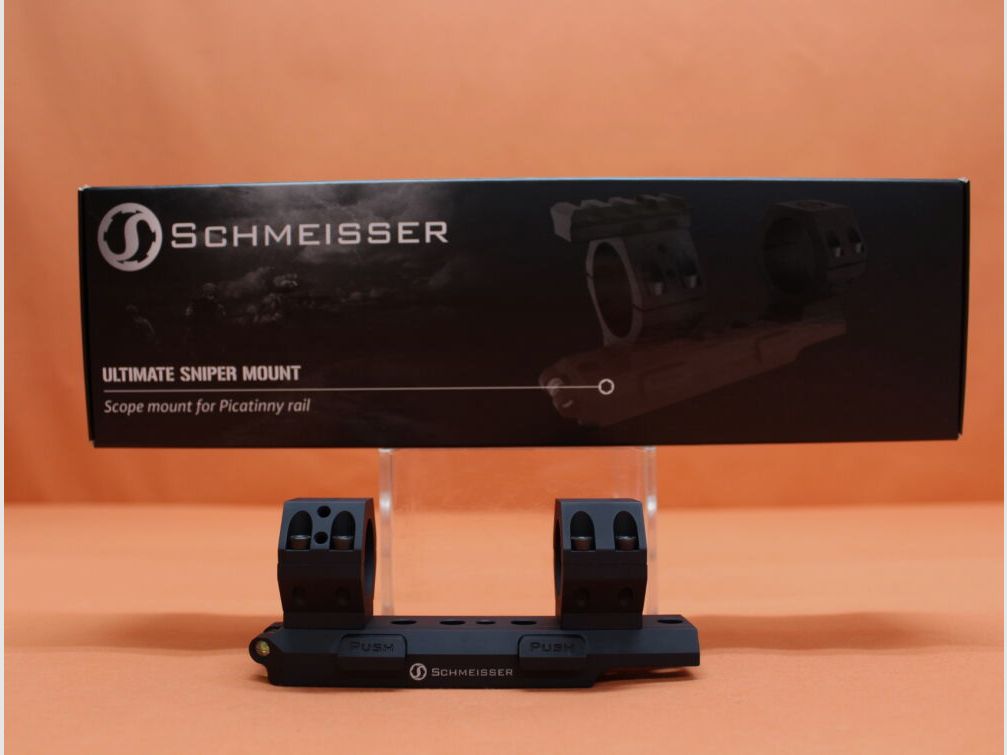 Schmeisser Schmeisser USM QD Blockmontage 1" Alu schwarz für Picatinnyprofil BH=ab 13,5mm incl. Libelle/Aufsatz