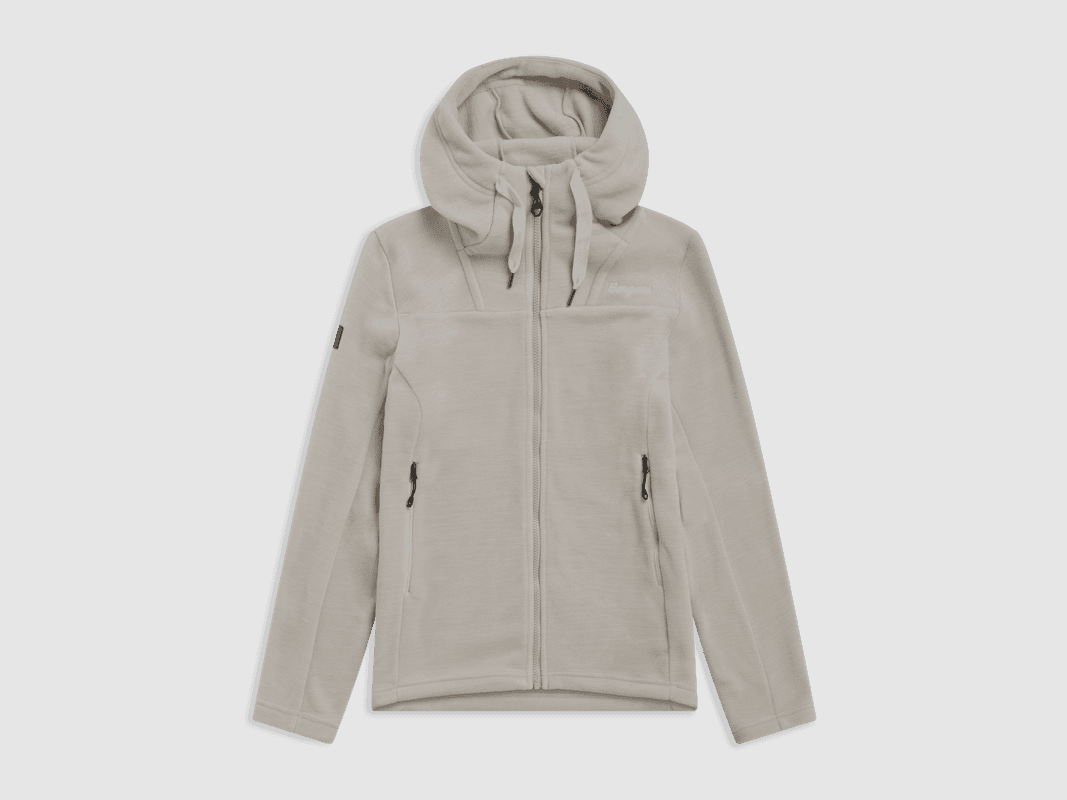 Bergans Hareid Fleece Hood Jacket Women Coastal Sand S