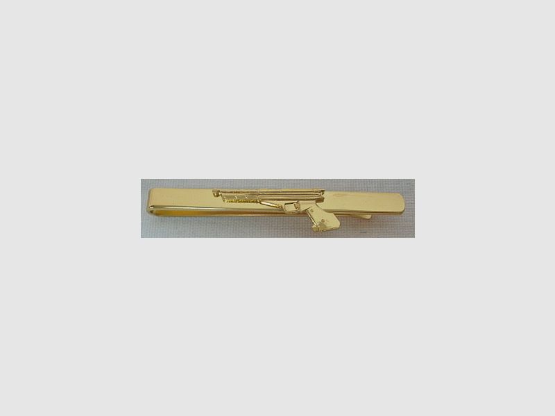 Krawattenschieber Pistole gold - Match-Sportpistole/Luftpistole