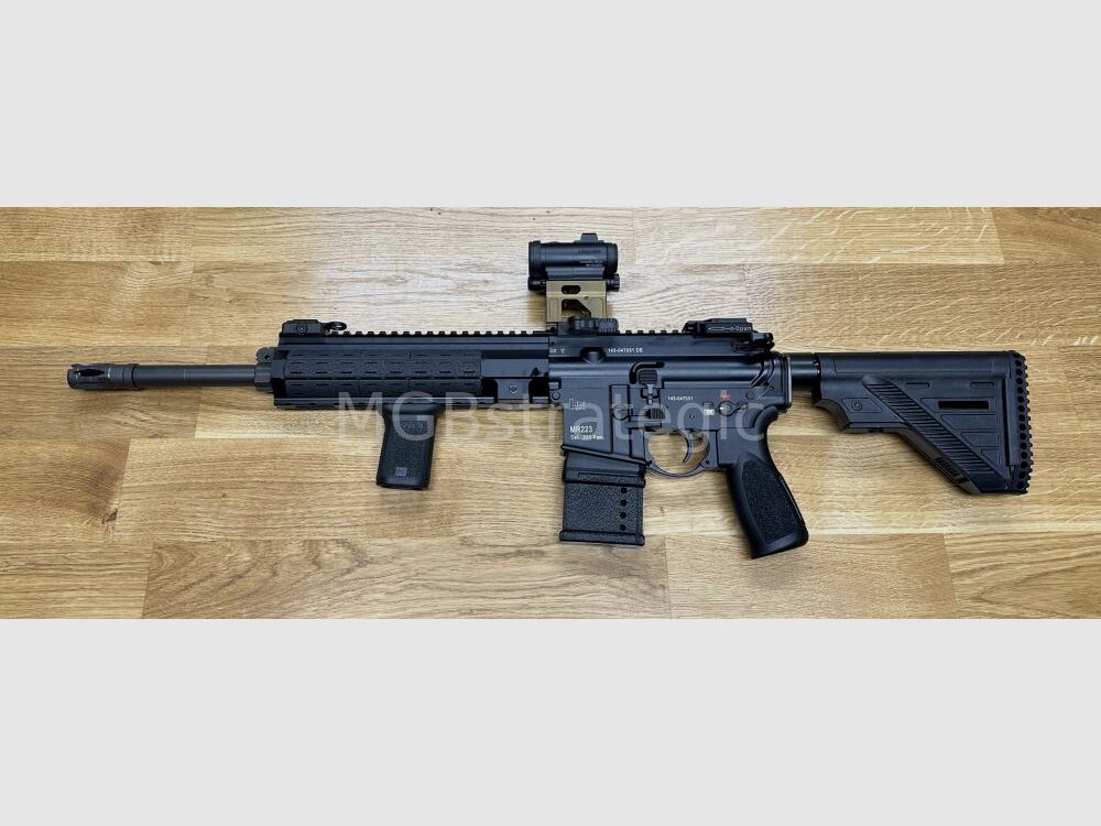 sportivement autorisé ! H&K MR223 A3 14,5" canon carabine semi-automatique .223Rem - Heckler & Koch - beaucoup d'accessoires dans l'évaluation BKA autorisés ! version civile H&K 416 G95