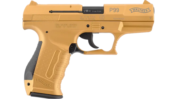 WALTHER P99 Special Edition Glacier Gold 9mm P.A.K., image 2 of 2