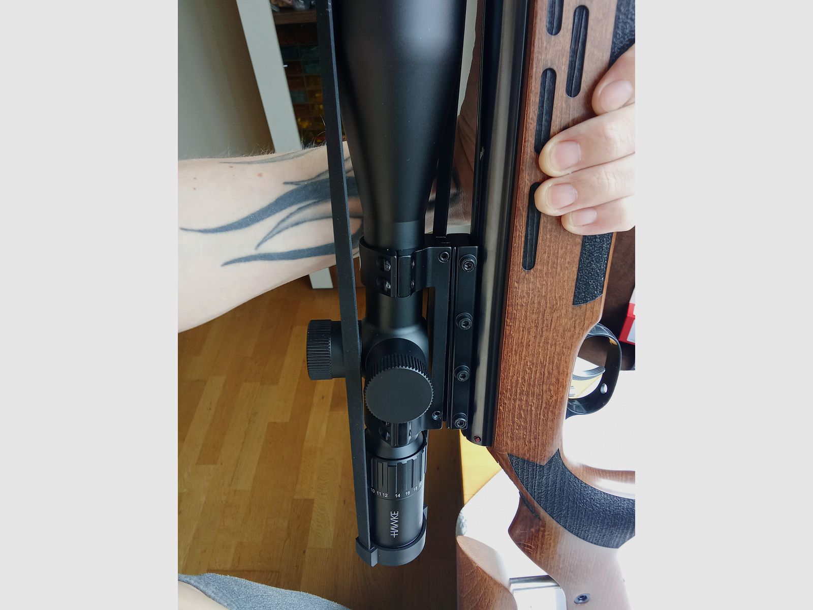 weihrauch hw 98 mit hawk airmax compact 6-24 und sports match UK AOP 56 montage 