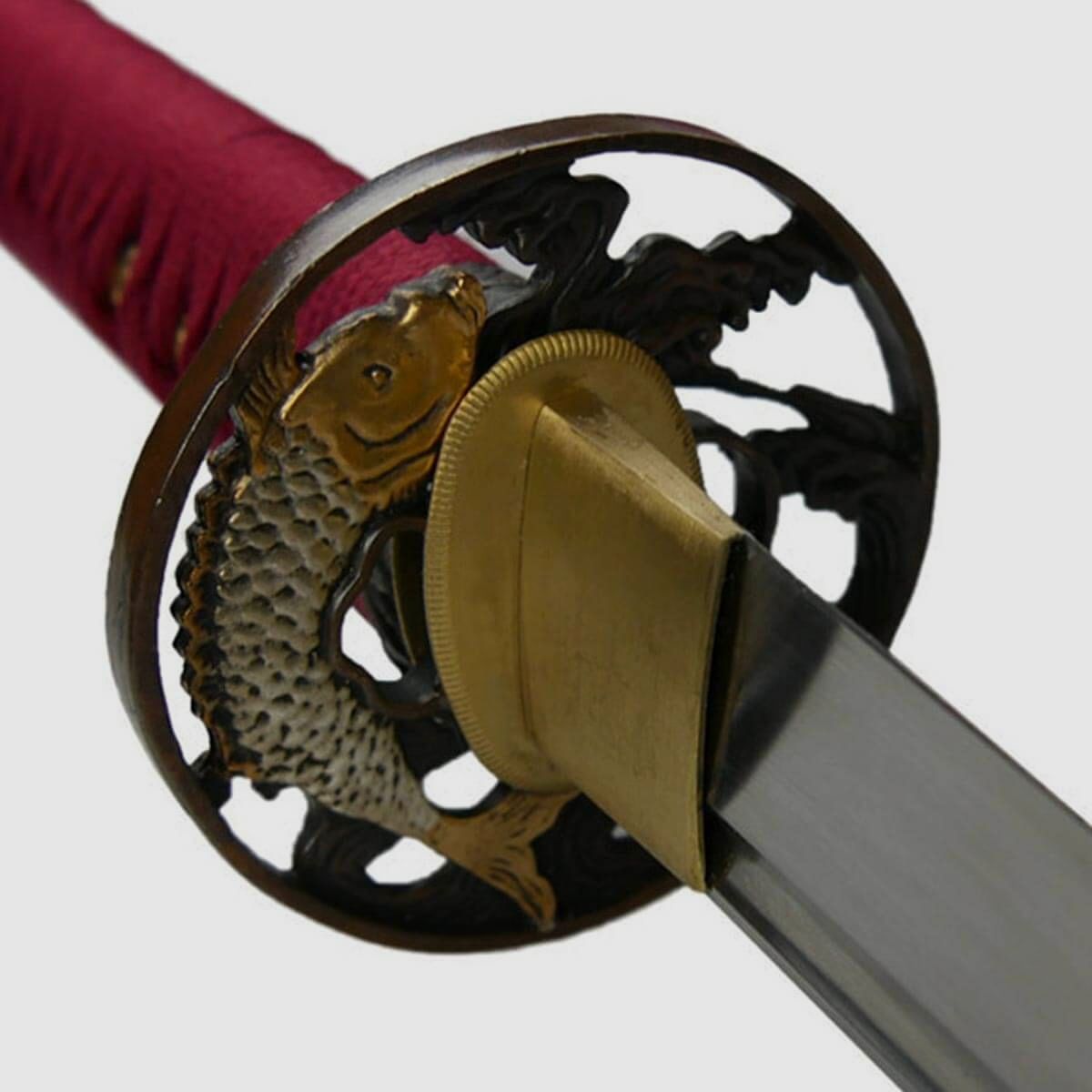 Wakizashi Spada Samurai Nishikigoi Acciaio al Carbonio Affilato
