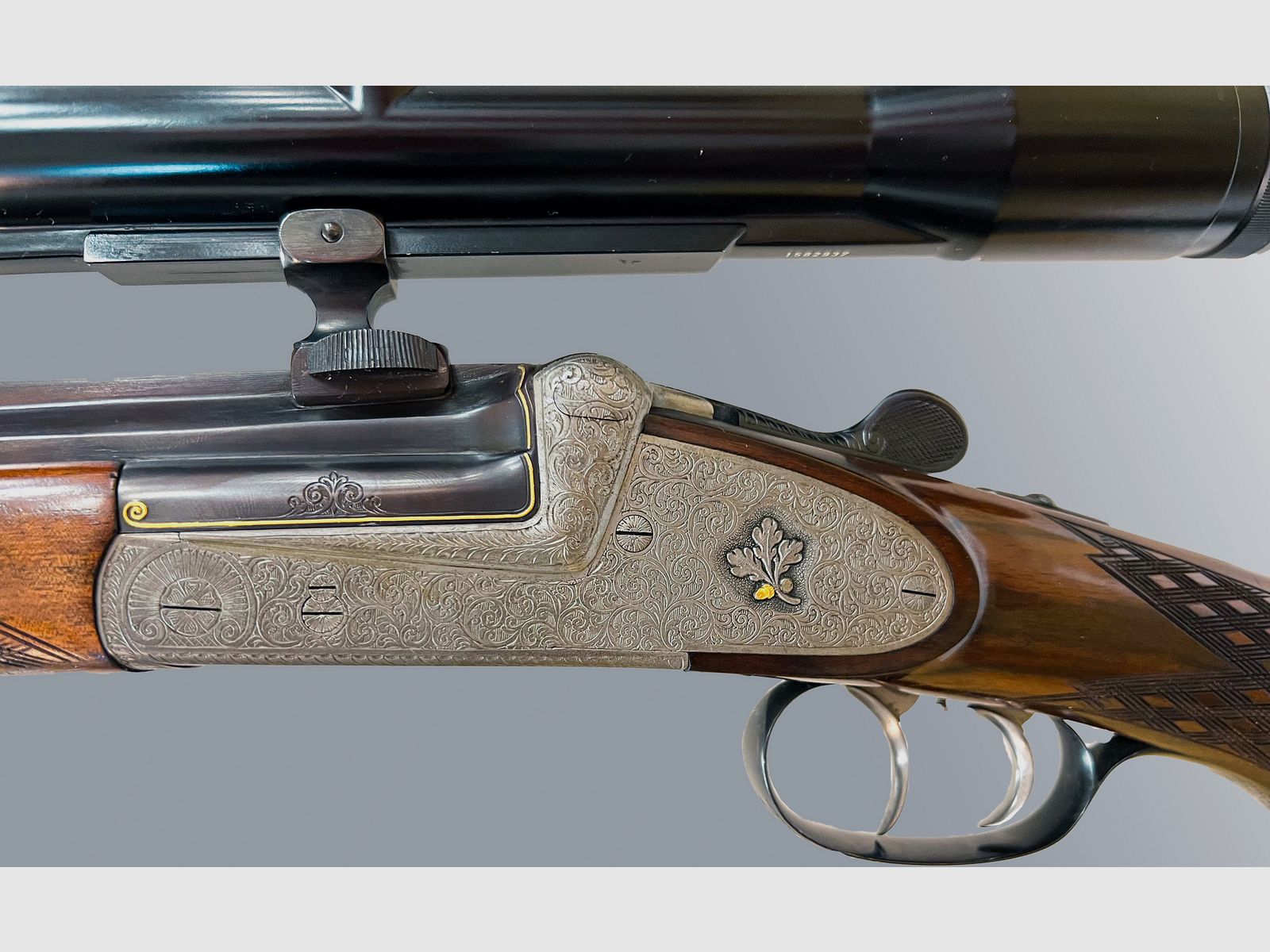 Edle Borovnik Kipplaufbüchse · 6,5×68 R · inkl. Zielfernrohr 6×42 · inkl. 40 Schuss (eingeschossen)