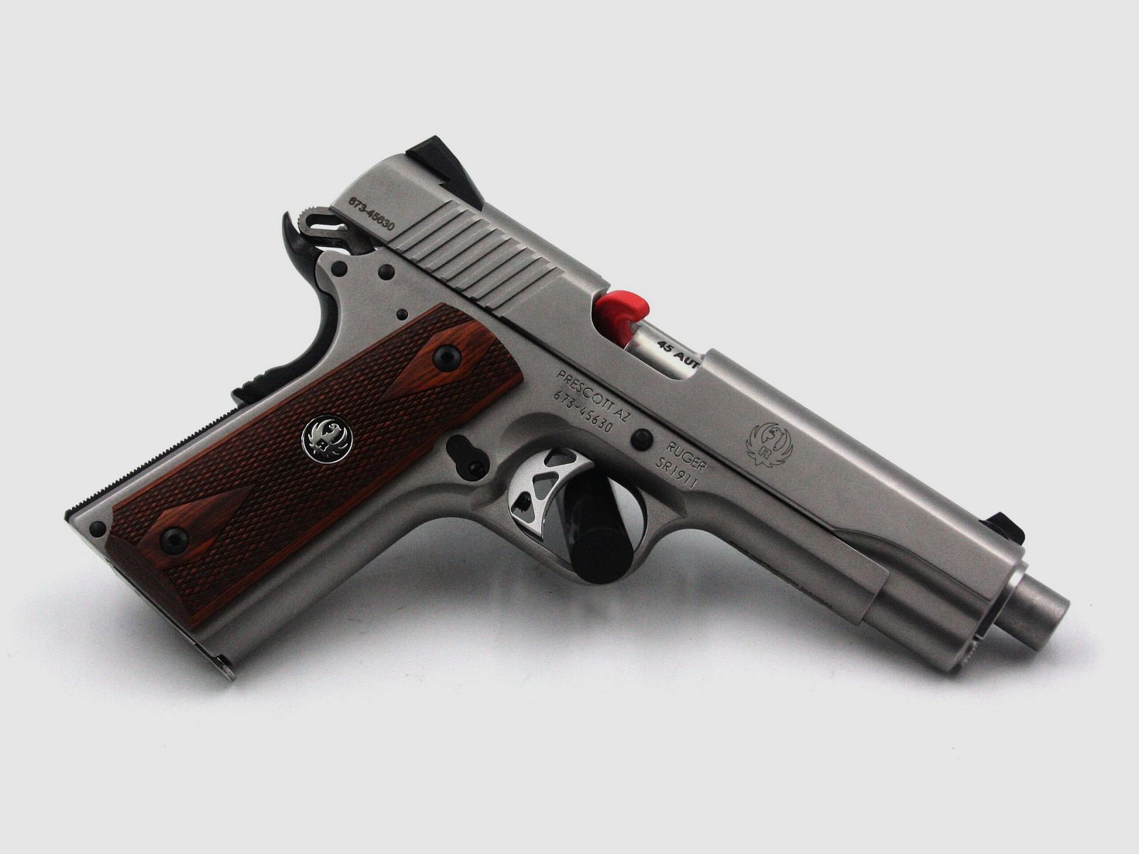 Pistole Ruger SR 1911, Occ., .45 ACP, mit Holz Griffschalen, Bild 2 von 3