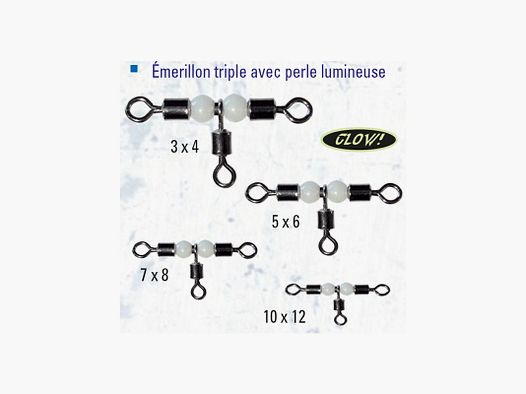 Girelle triple con perla luminosa