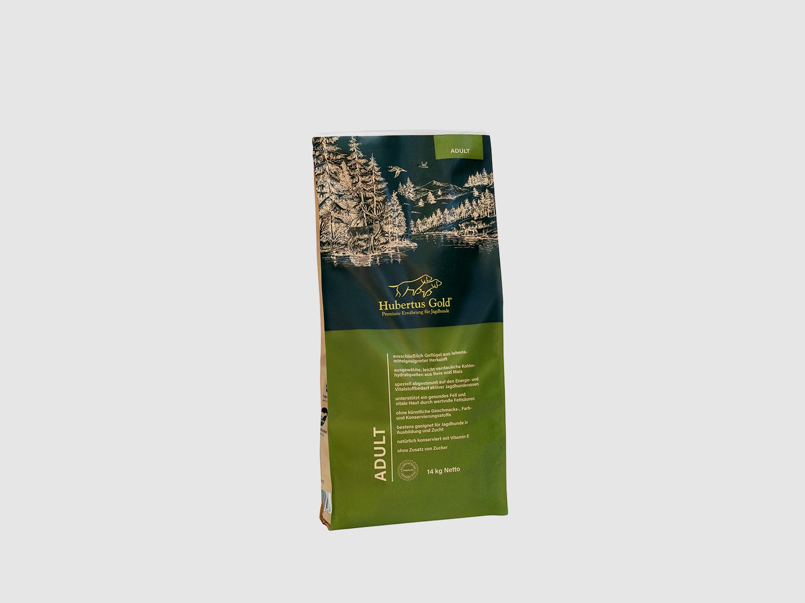 Hubertus Gold Adult Premium 14 kg + Hundesnack 350 g im Wert von 3,95, Bild 1 von 5