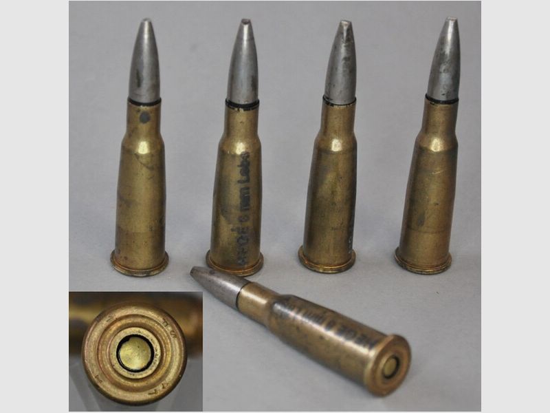 5 Schuss Deko-Munition 8 mm Lebel Frankreich