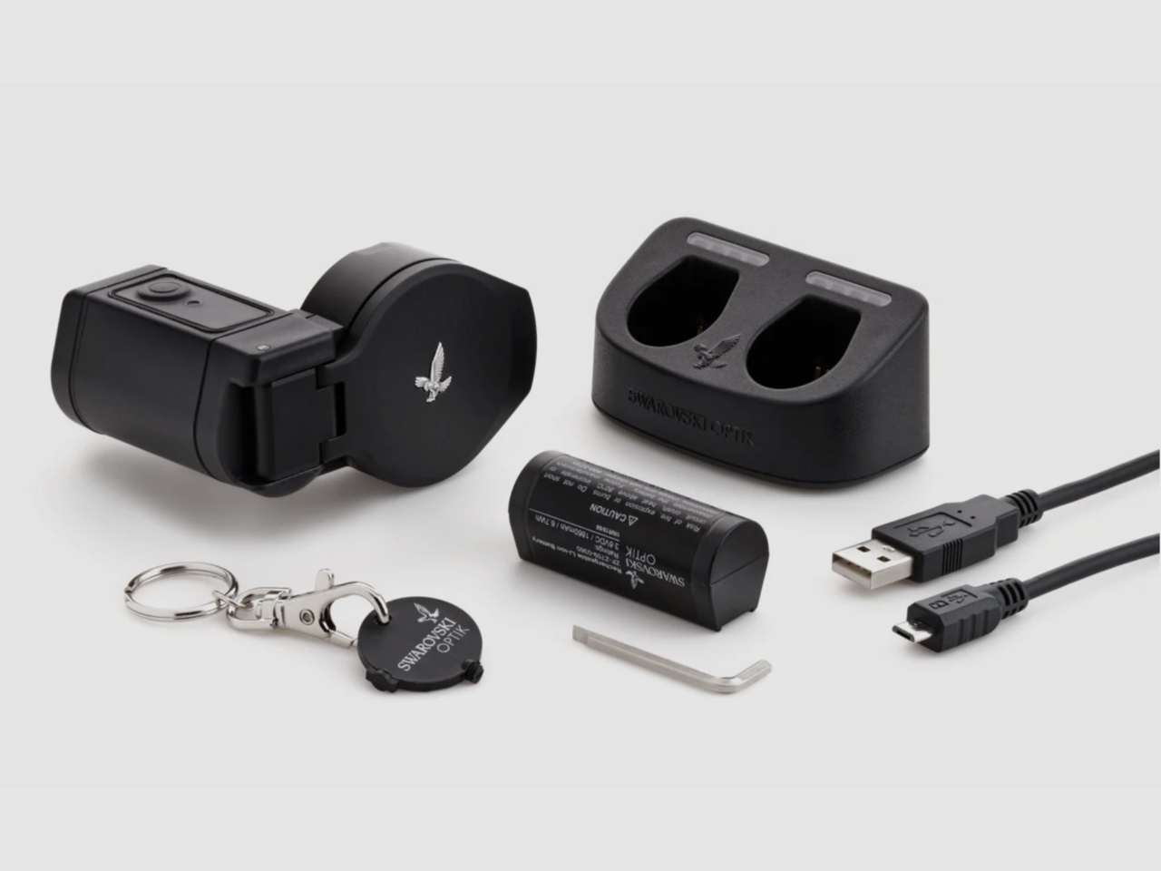 Swarovski lentille antibuée AFL avec batterie, chargeur et câble de recharge, image 3 sur 4
