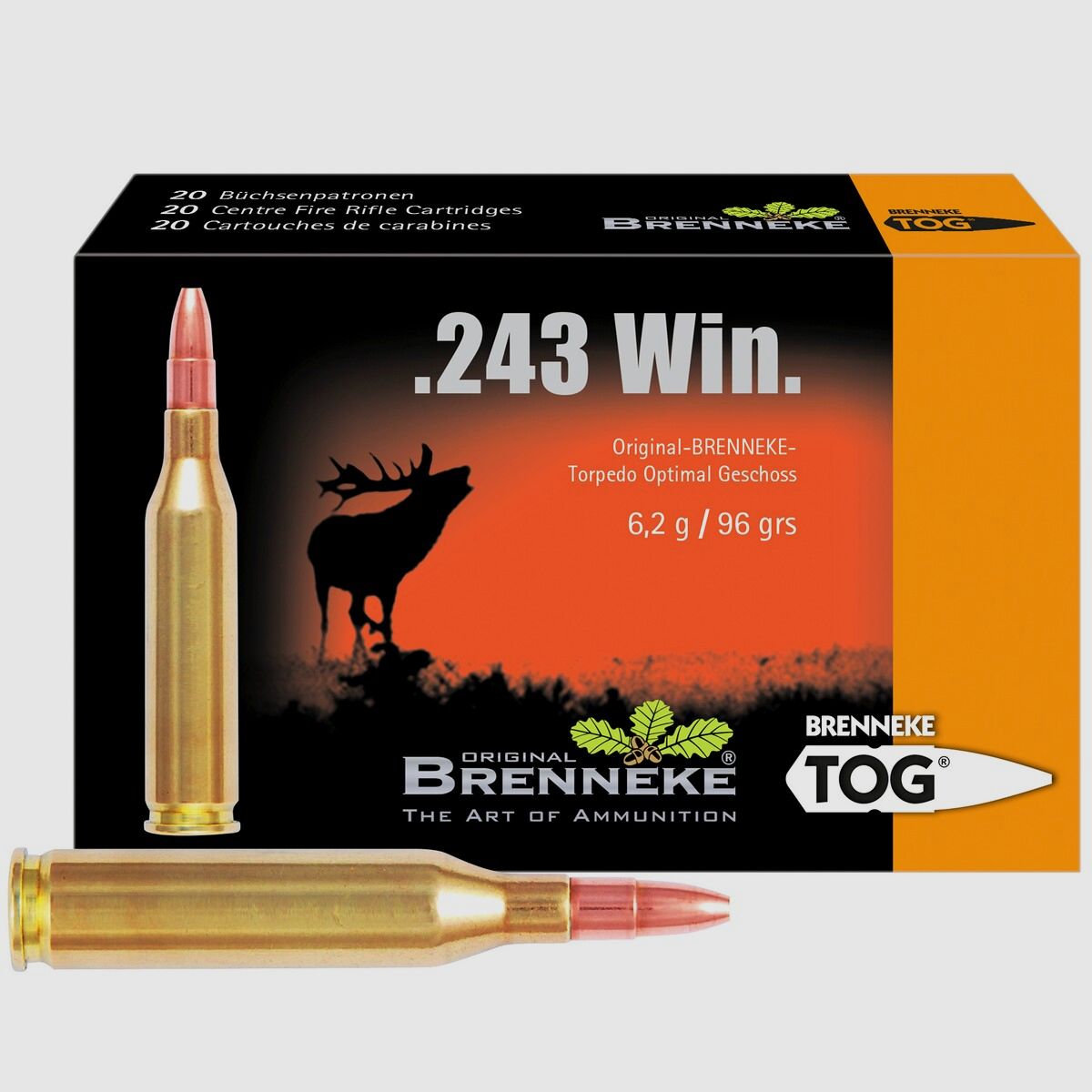 Brenneke .243 Win. TOG 96 grs. – 20 Stk.