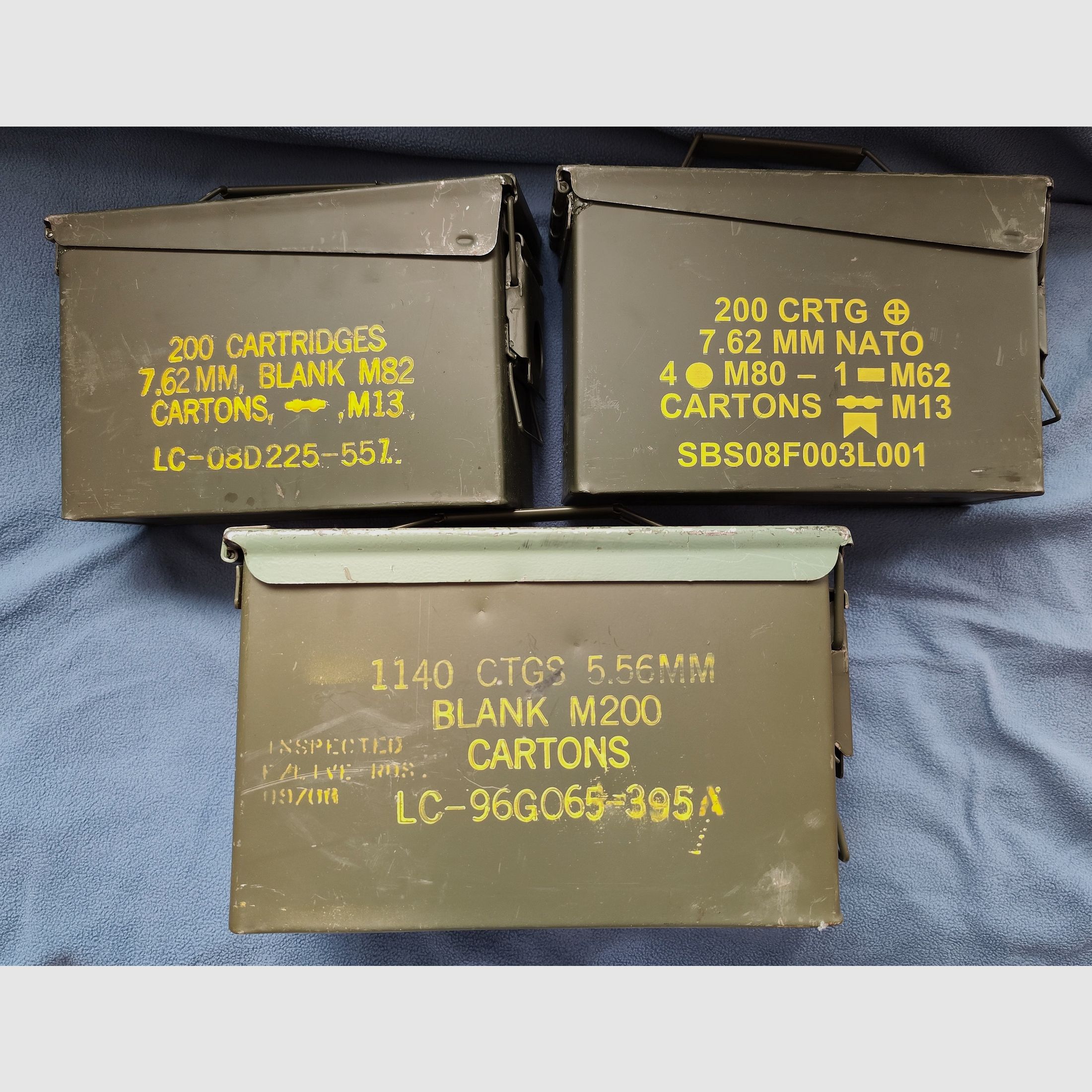 3x ammunition case cartridge case ammunition box metal box