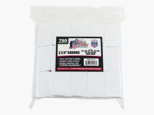 750 Patches 2 1/4" Square .38-45/20GA