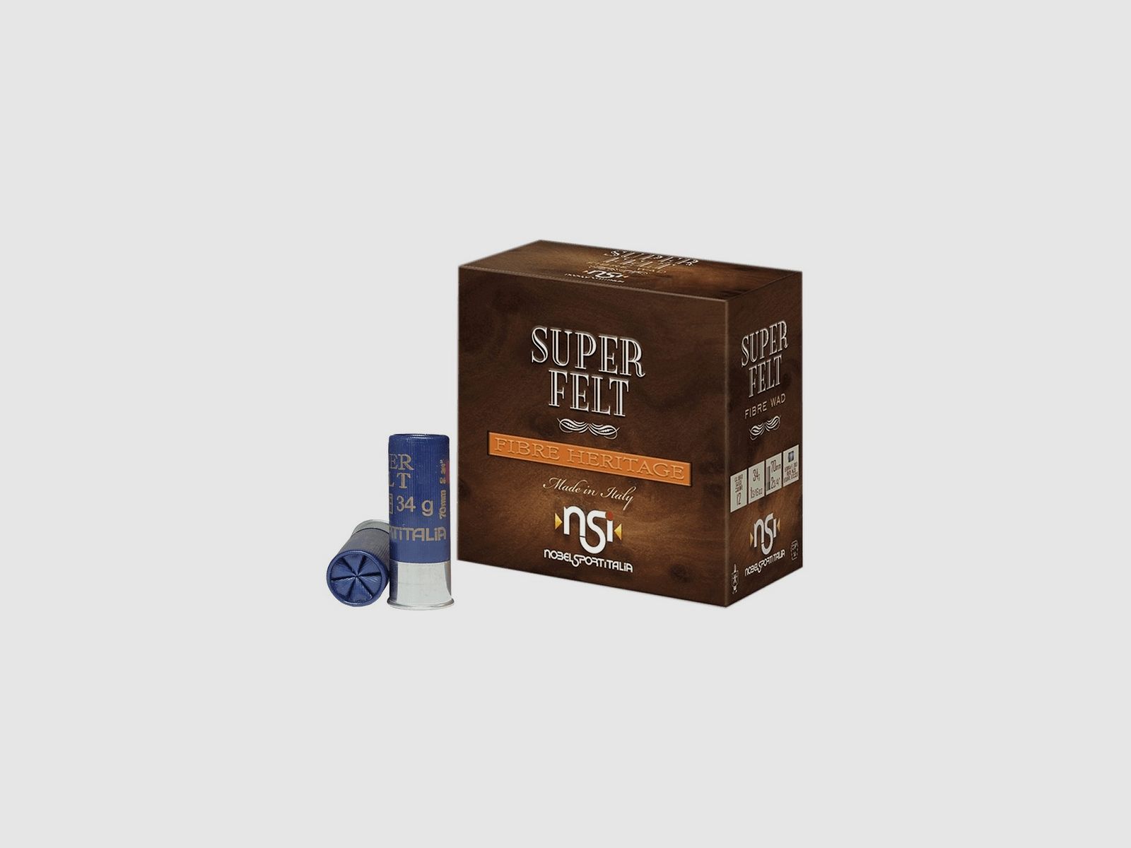 Nobel Super Felt patronen Feltro kal. 12/70 34 g lood 8