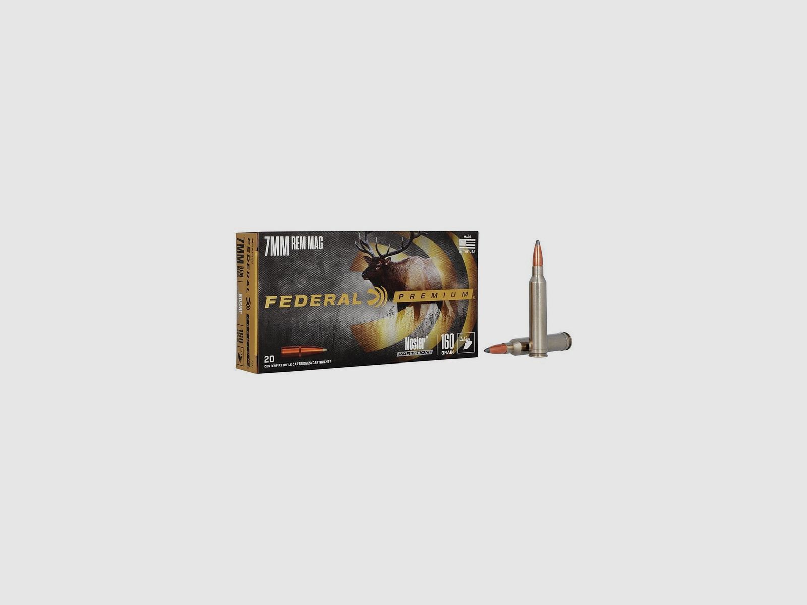 Federal NOSLER PARTITION Munition 7 mm Rem Mag 160 grains, Bild 1 von 3