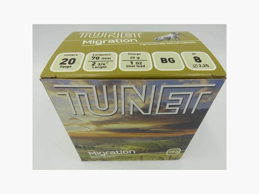 TUNET MIGRATION CAL 20 N-8 BG 28G X25