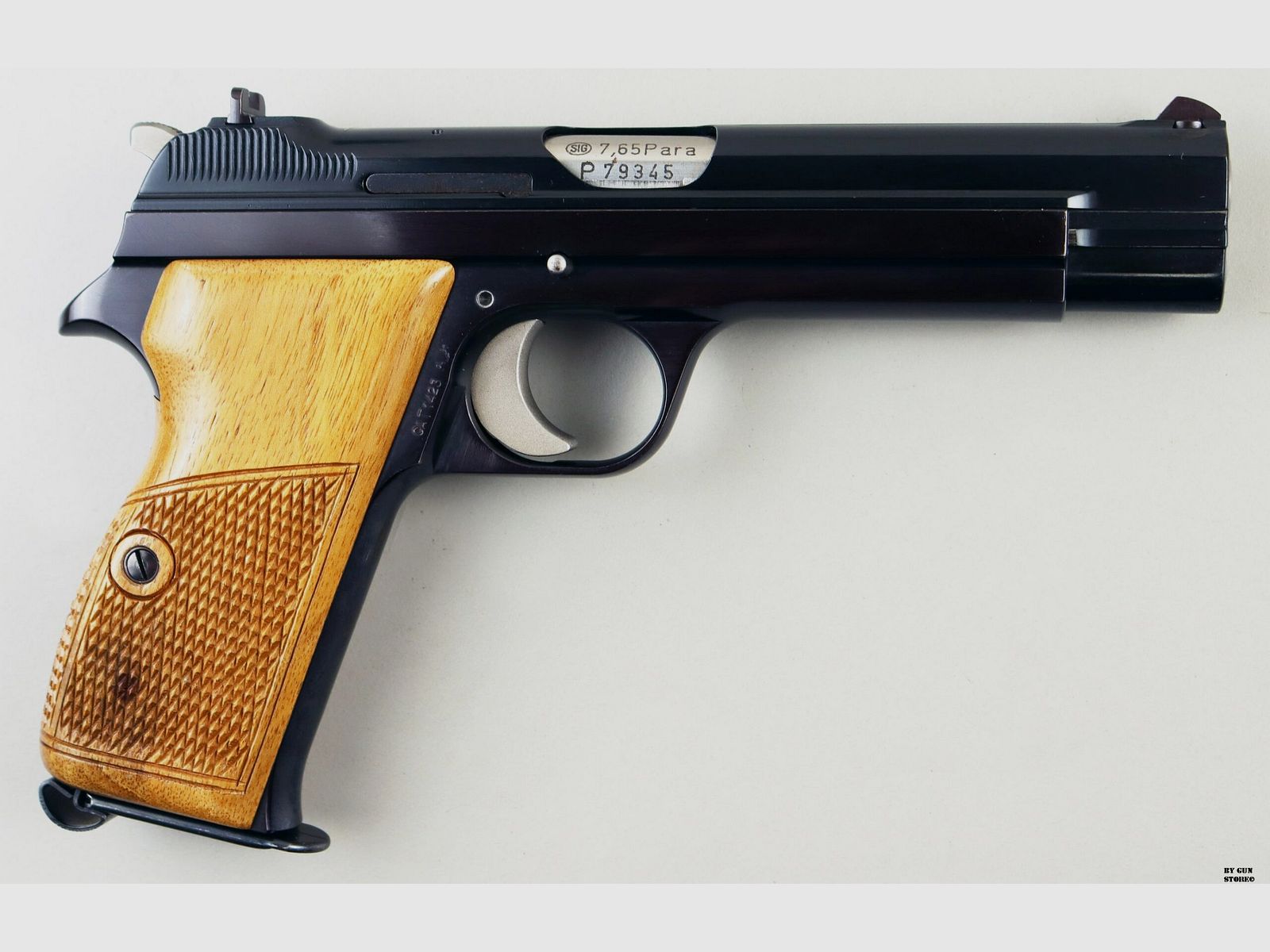 Pistool Sig mod. P210 Hammerli kal. 7,65 para serienr. P79345, afbeelding 3 van 12